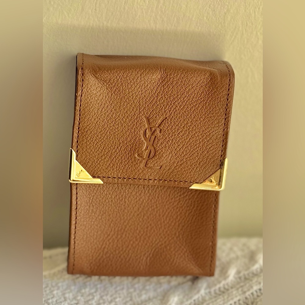 YSL Tan Leather Pouch